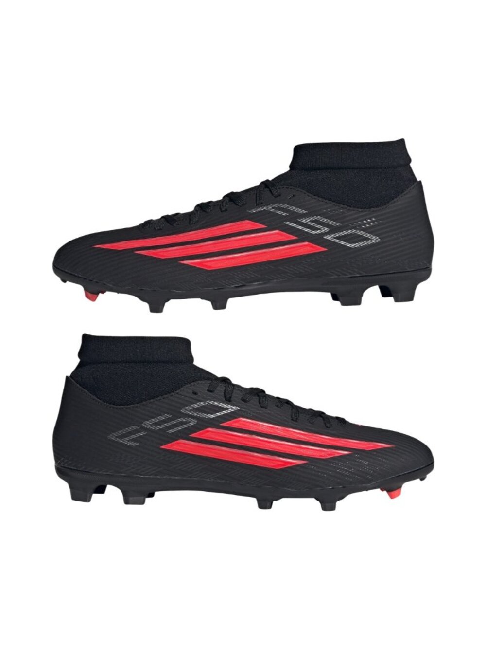 adidas F50 League Mid Cut FG Unisex Soccer Cleats Black Red JR9007 NEW